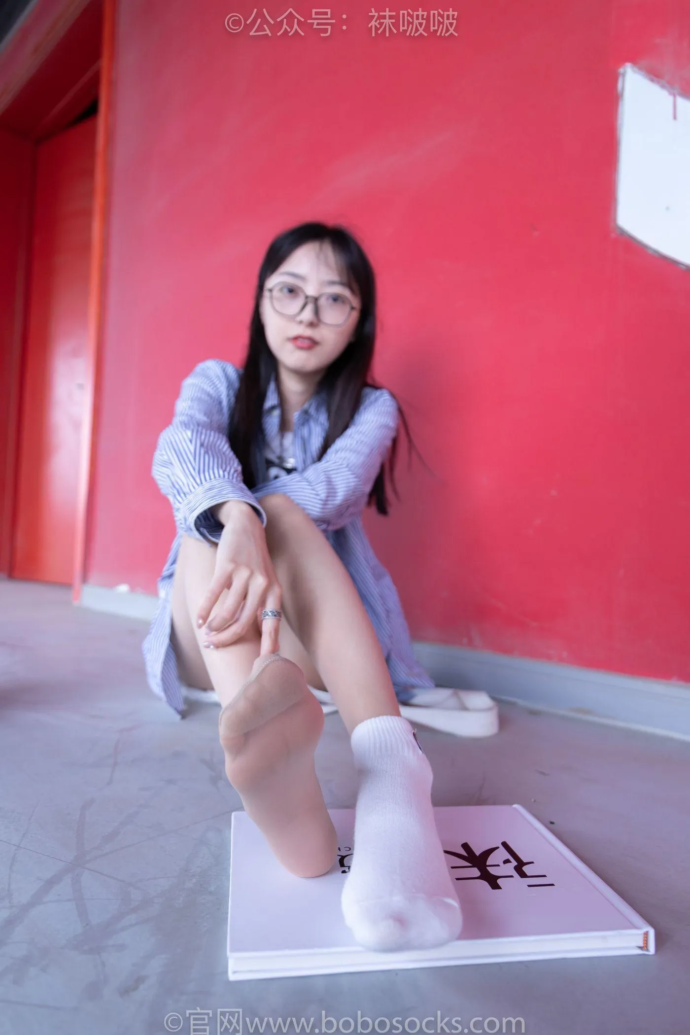 [BoBoSocks袜啵啵]NO.011 稚予-AJ、白色短棉袜、肉丝 [139P]插图9